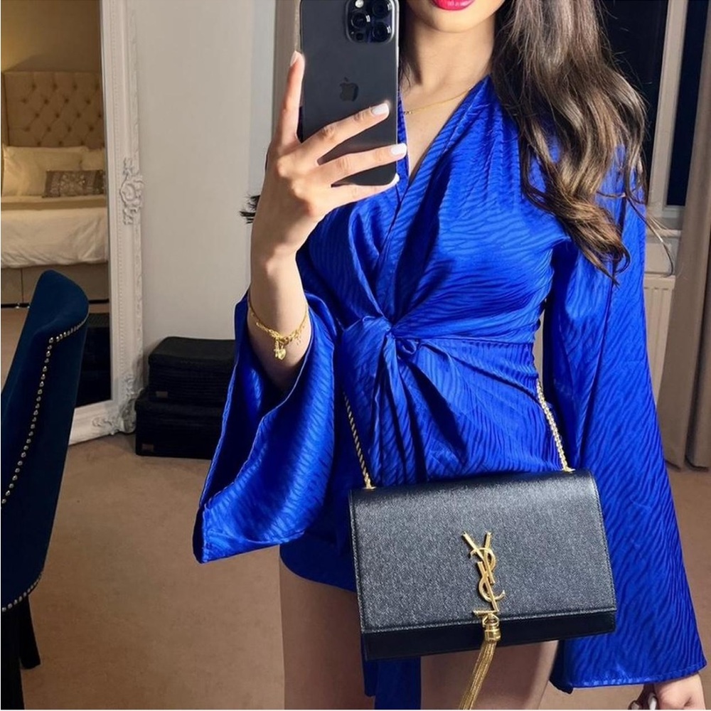 Royal Blue Kimono Mini Dress – Nasty Gal – Size 6